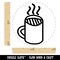 Steaming Coffee Mug Doodle Self-Inking Rubber Stamp for Stamping Crafting Planners